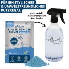 Allzweckreiniger Set mit Glasflasche - für ein stylisches und umweltfreundliches Putzregal