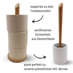 oecolife Toilettenpapierhalter und Toilettenbürste