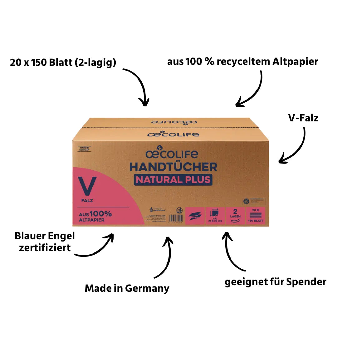 Handtücher Natural Plus V-Falz USPs