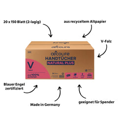 Handtücher Natural Plus V-Falz