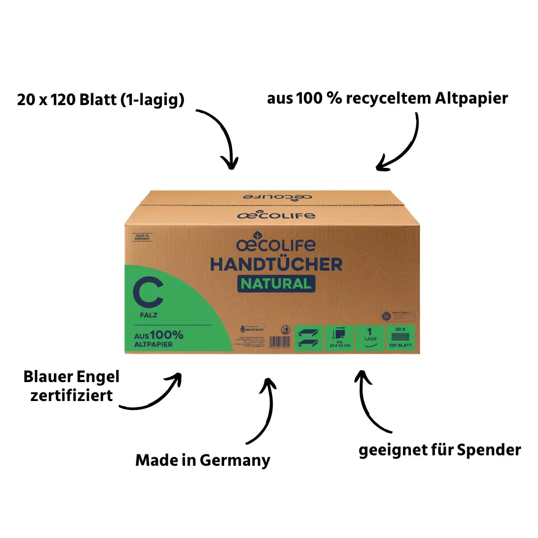 Handtücher Natural C-Falz USPs