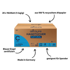 Handtücher Natural C-Falz USPs