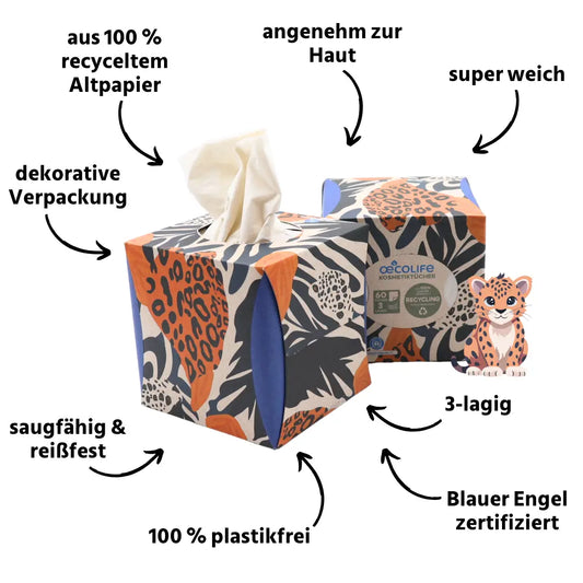 Kosmetiktücher ANIMAL Recycling