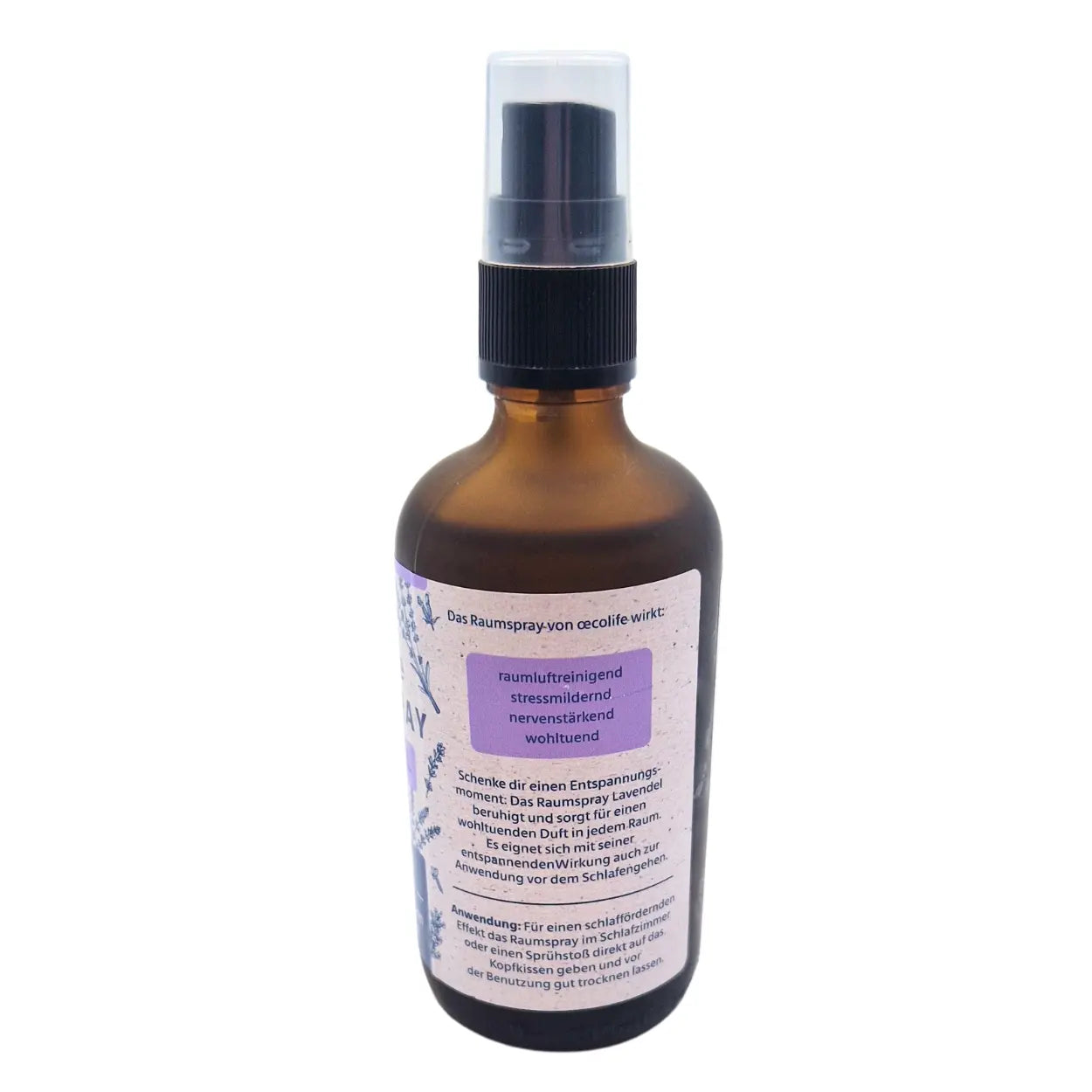 Raumspray Lavendel Rückseite