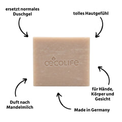 Feste Naturseife sanfte Mandelmilch