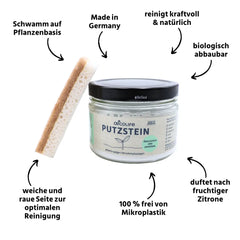 Putzstein Set mit Schwamm