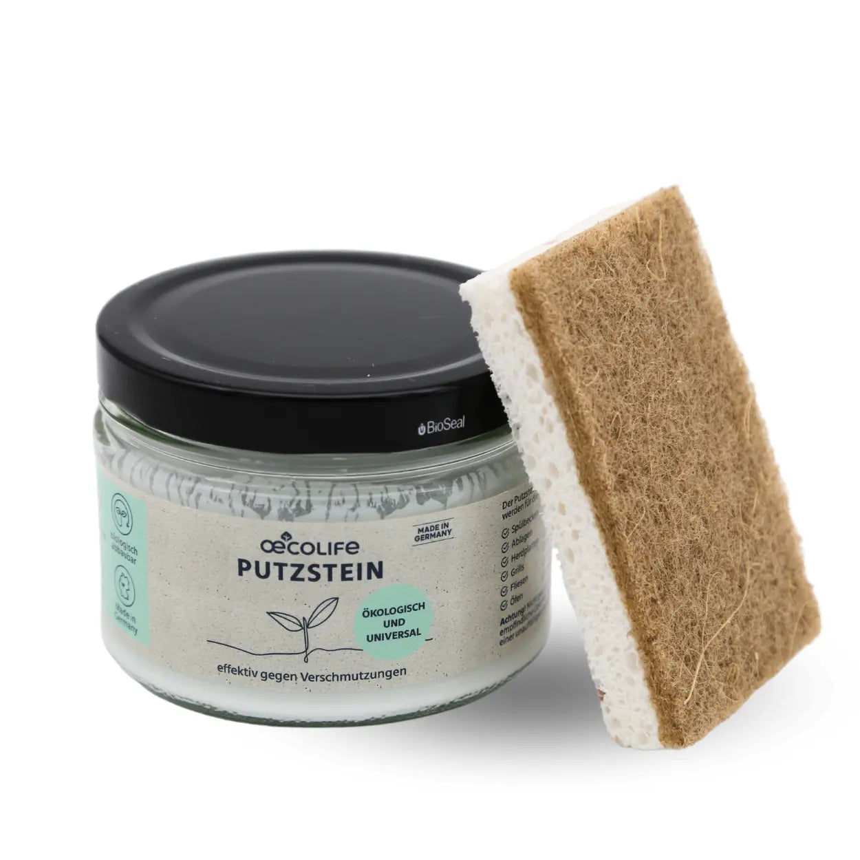oecolife Putzstein mit Schwamm