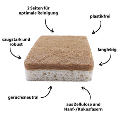 Schwamm auf Pflanzenbasis