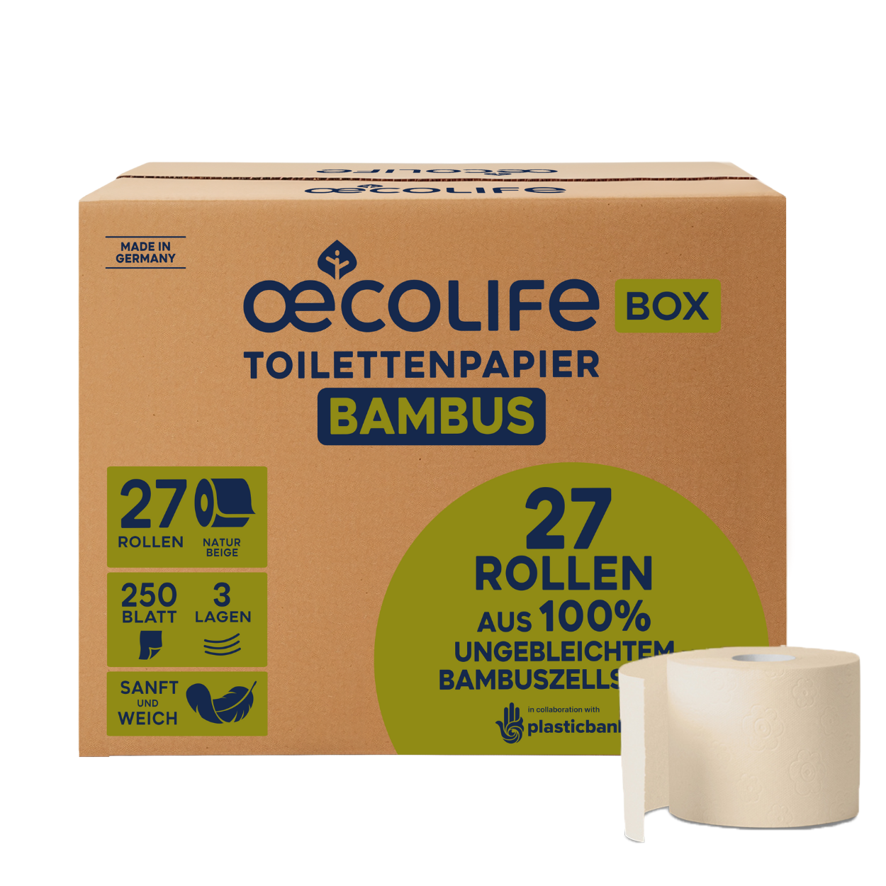 Bambus Toilettenpapier 27er Box