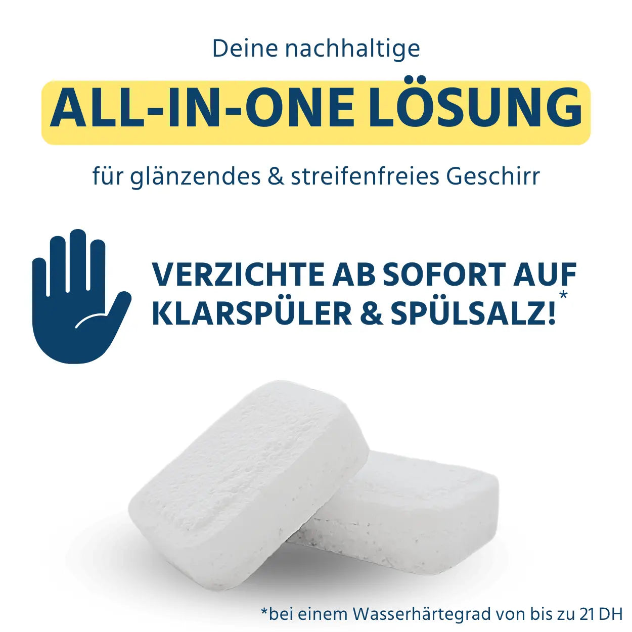 Spülmaschinentabs all in one Lösung für glänzendes und streifenfreies Geschirr