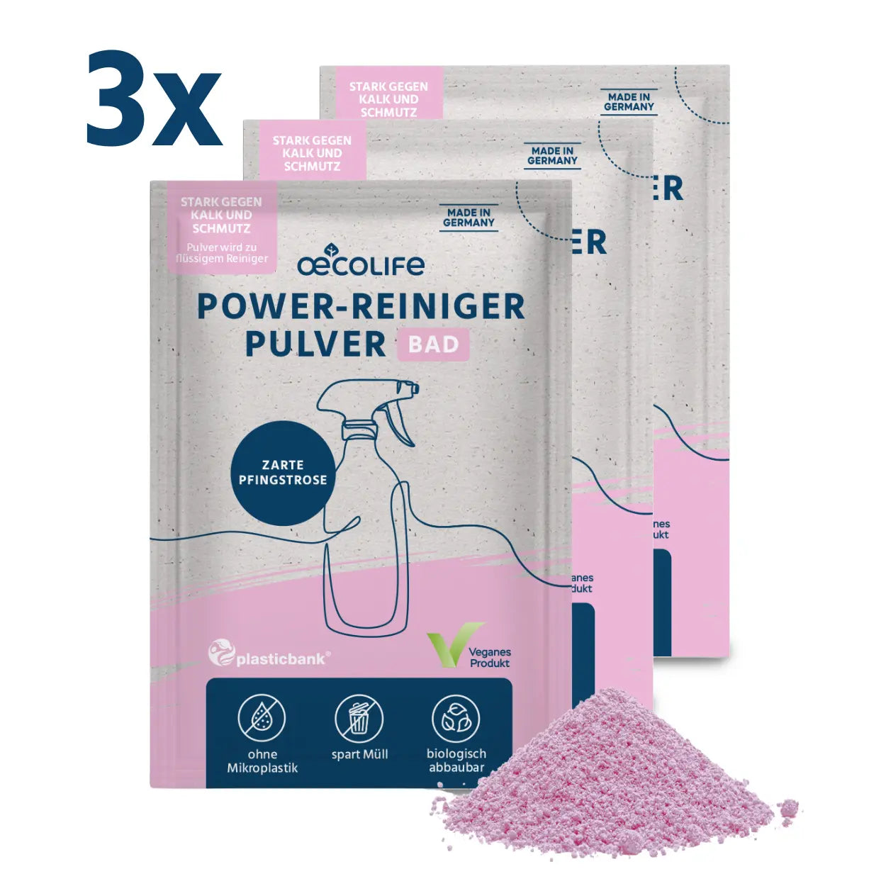 Badreinigerpulver 3er Pack