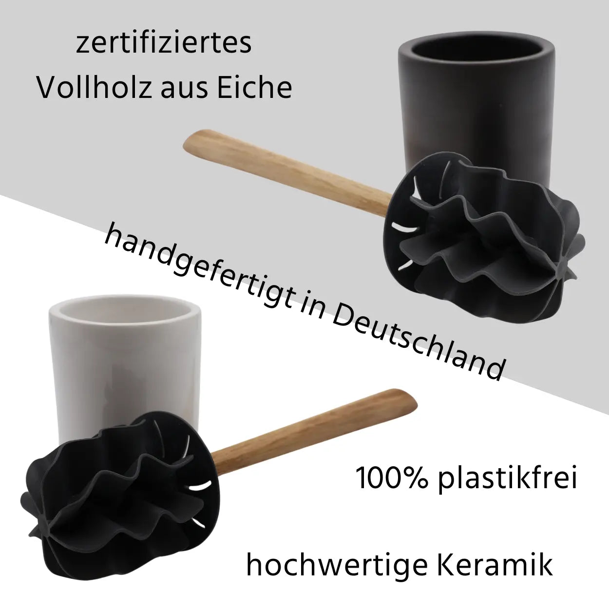 oecolife Toilettenpapier schwarz und weiß