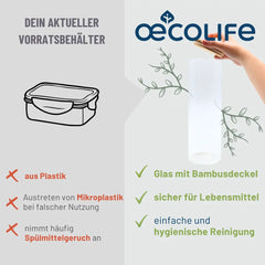 Vorratsglas mit Bambusdeckel 2000 ml