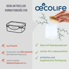 Vorratsglas mit Bambusdeckel 200 ml