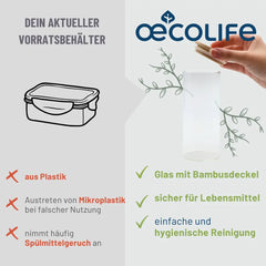 Vorratsglas mit Bambusdeckel 400 ml