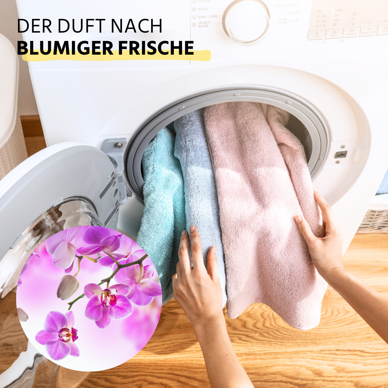 Waschmittelblätter mit Duft Anwendungsbild