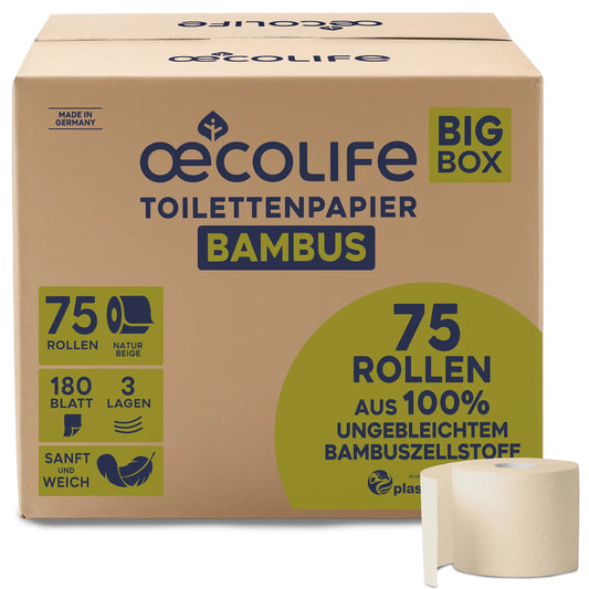 oecolife Bambus Toilettenpapier 75er Box