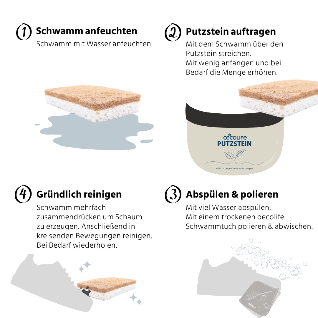 Putzstein-Set mit Schwamm für ein sauberes Zuhause