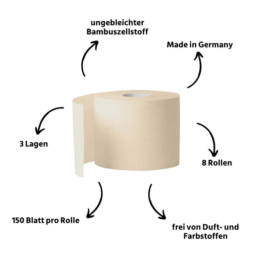 Toilettenpapier 8er BAMBUS