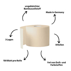 Toilettenpapier 8er BAMBUS