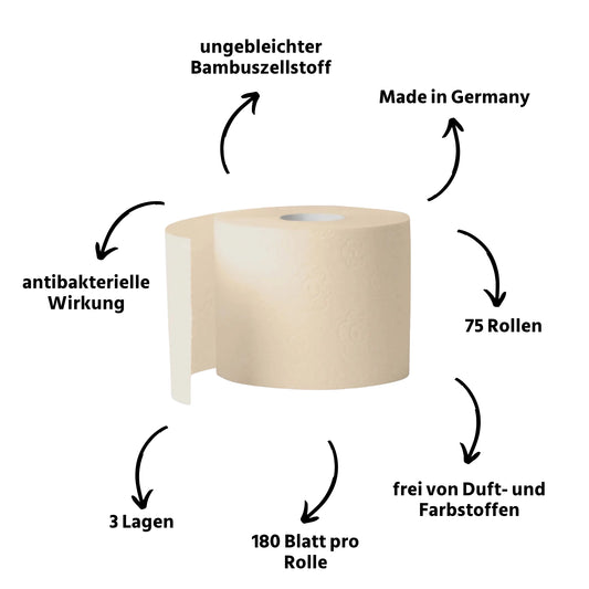 Toilettenpapier XXL-Box Bambus