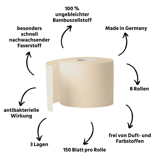 Toilettenpapier 8er BAMBUS