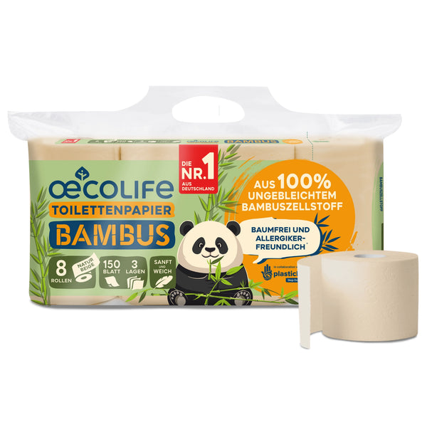 6 Rollen Bambus-Toilettenpapier made in Germany