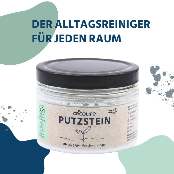 Vielseitiger Reinigungsstein im Glas für strahlende Sauberkeit