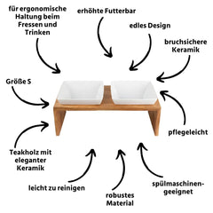 Premium Doppelnapf Futterbar S