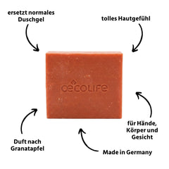 Feste Naturseife sinnlicher Granatapfel
