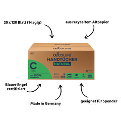 Handtücher Natural C-Falz