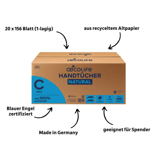 Handtücher Natural C-Falz