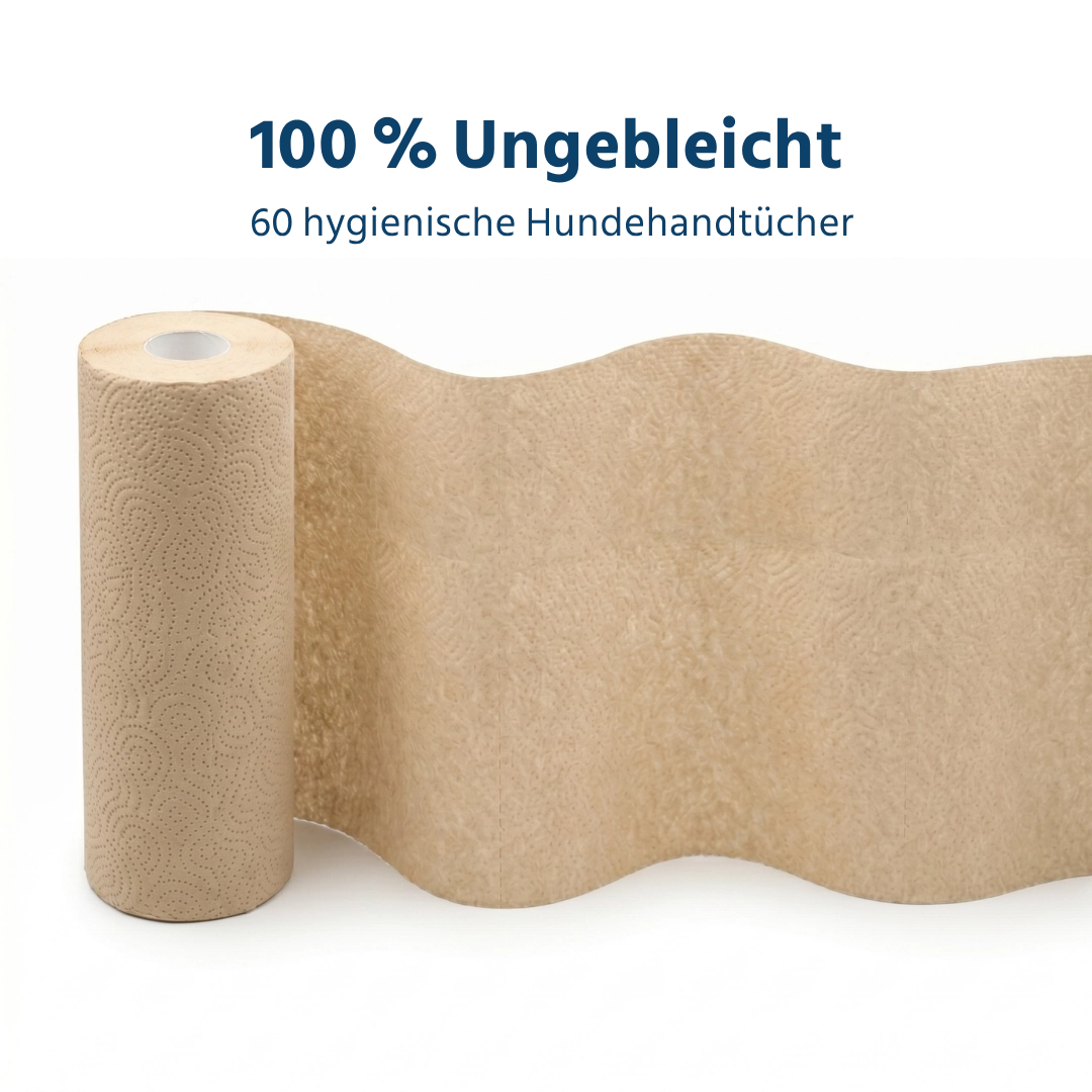 100% ungebleicht - 60 hygienische Hundehandtücher
