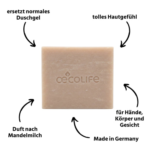 Feste Naturseife sanfte Mandelmilch