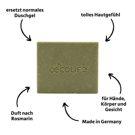 Feste Naturseife beruhigender Rosmarin
