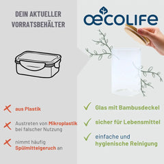 Vorratsglas mit Bambusdeckel 1000 ml