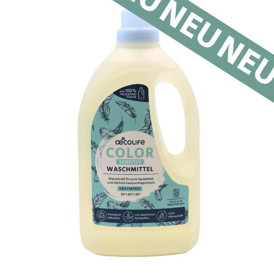 oecolife Color Waschmittel Sensitiv mit Neu-Banner