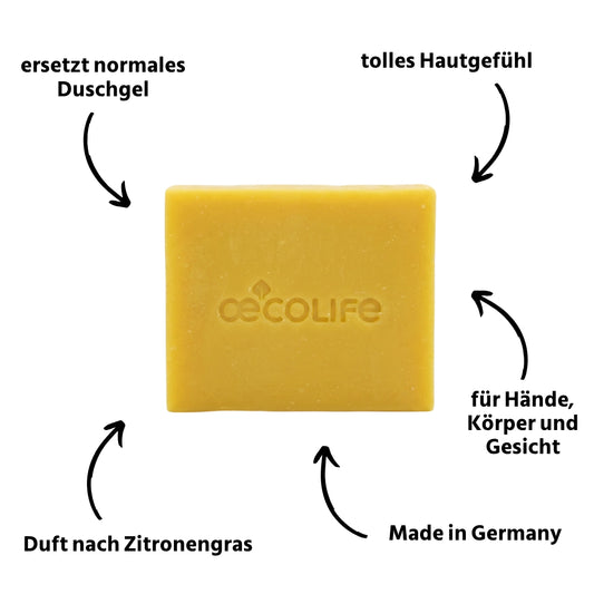 Feste Naturseife fruchtiges Zitronengras
