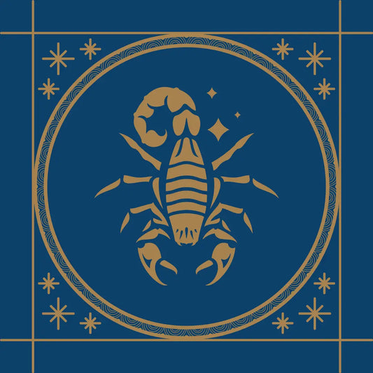 Sternzeichen Skorpion blau