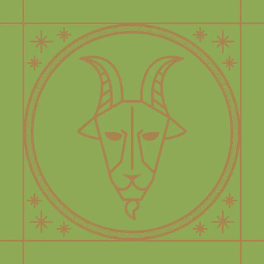 Sternzeichen Steinbock grün