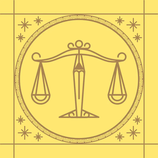 Sternzeichen Waage gelb