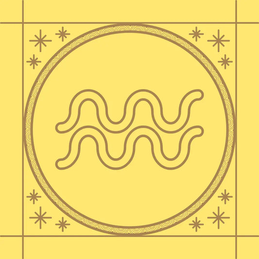 Sternzeichen Wassermann gelb