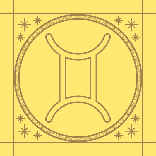 Sternzeichen Zwillinge gelb